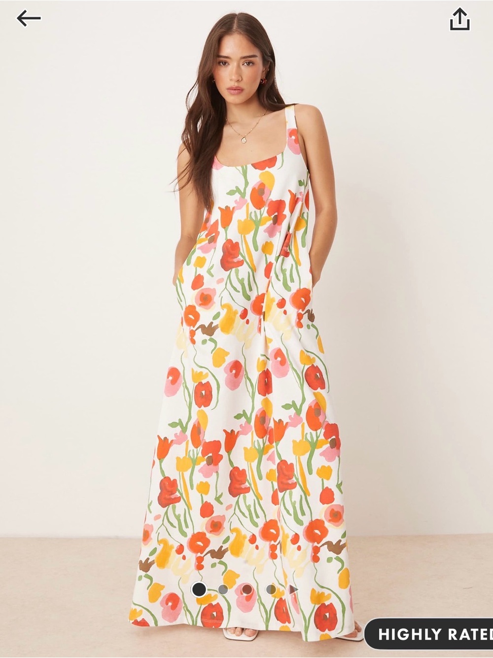 ASOS Floral Trapeze Maxi Dress